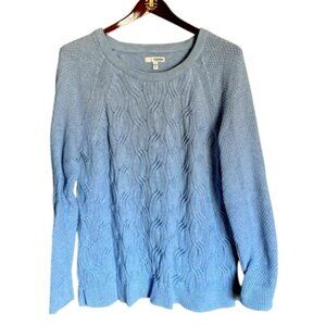 Women's Light Blue Crew Neck Sweater Size CL Long Sleeve Sweater Sonoma